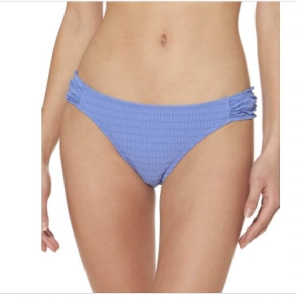 Jessica Simpson Smocked Purple Hipster Bikini Swim Bottom Size M - Picture 1 of 6